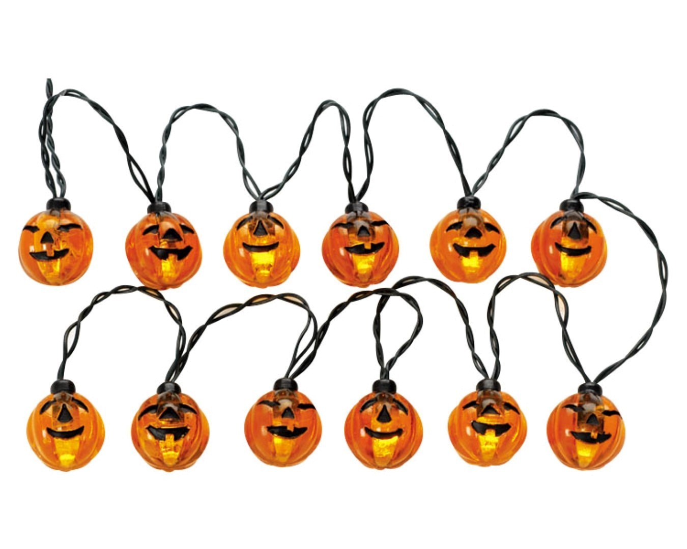 Lemax - Lighted Pumpkin Garland String - Count Of 12