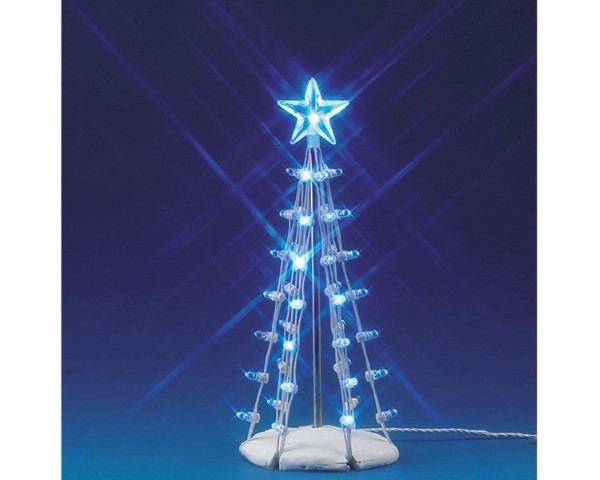 Lighted silhouette tree (blue) m LEMAX