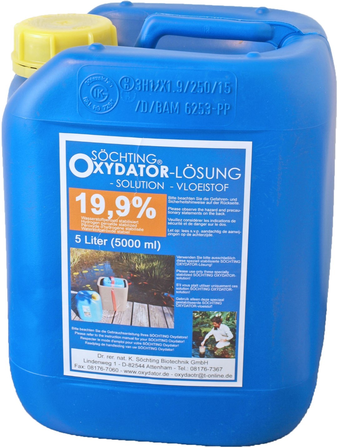 Sochting oxydator vloeistof 19.9% jerrycan 5 liter