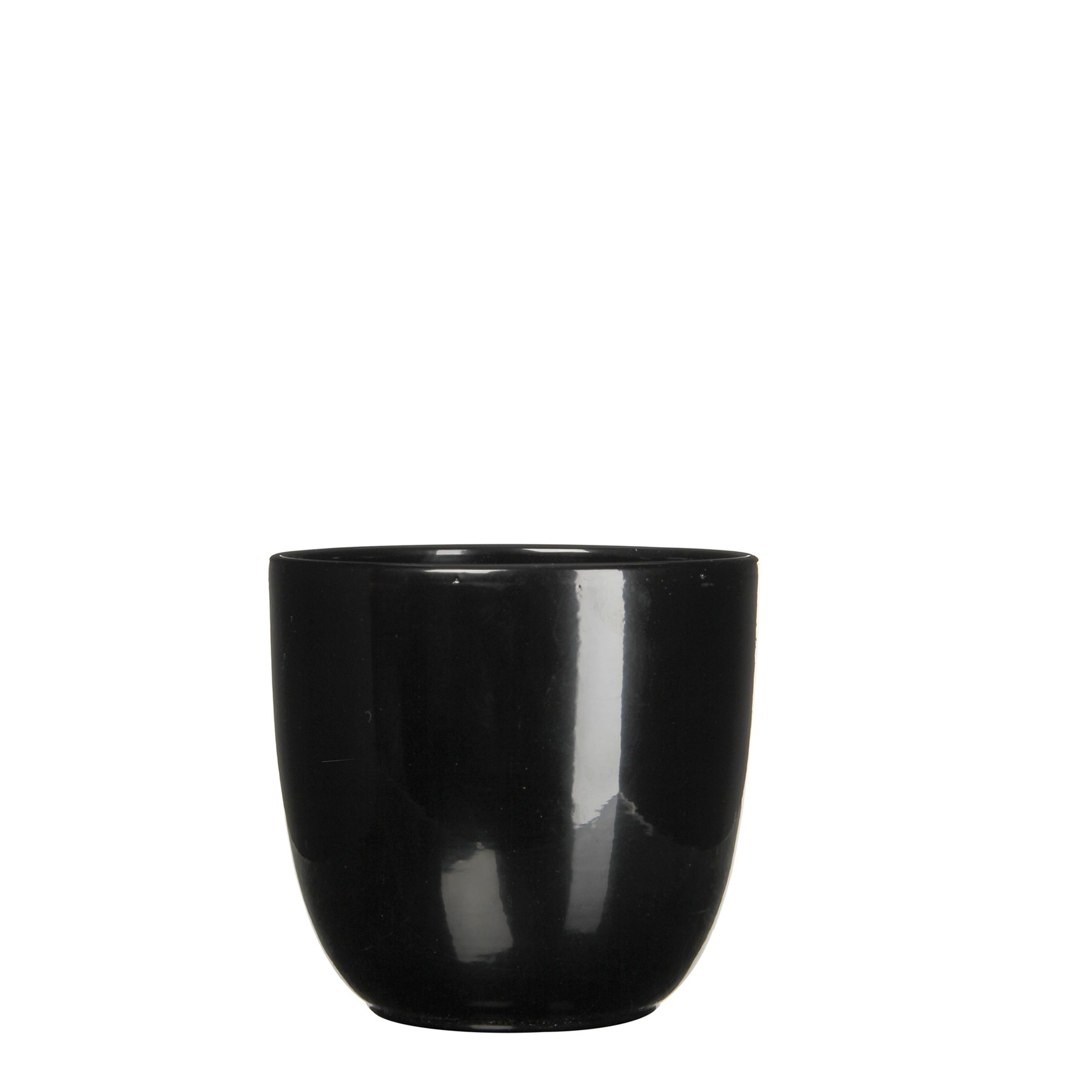 Bloempot Pot rond es 15 tusca 16 x 17 cm zwart Mica Mica Decorations
