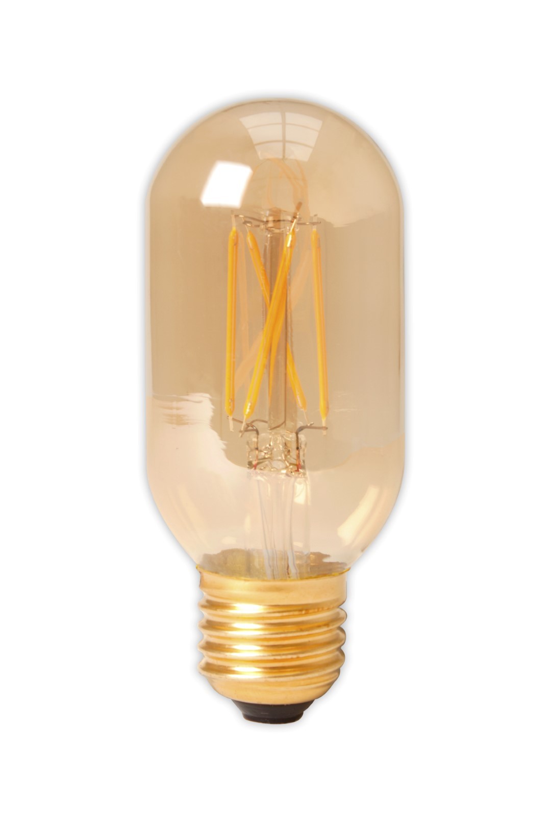 LED volglas Filament buismodel lamp 240V 4W 320lm E27 T45x110, Goud 2100K Dimbaar
