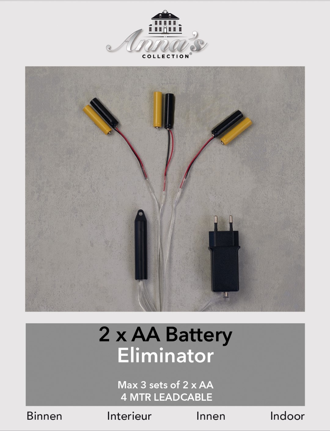 2AA-batterijvervanger 3 aansluitingen, geen 2AA batterijen meer nodig! Transformator Adapter Indoor CoenBakker
