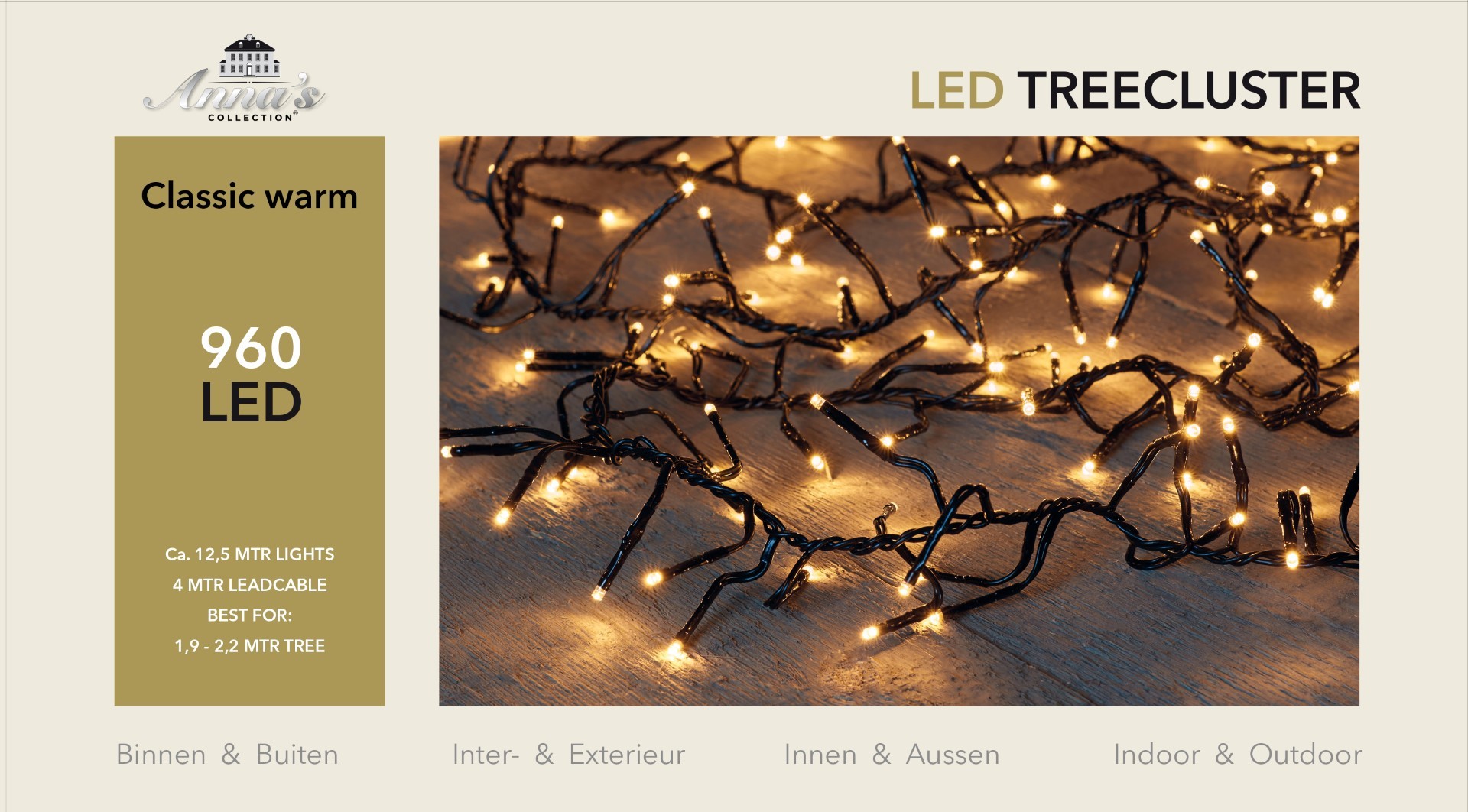 1,9-2,2m treecluster 12,5m/960led classic warm Anna's collection