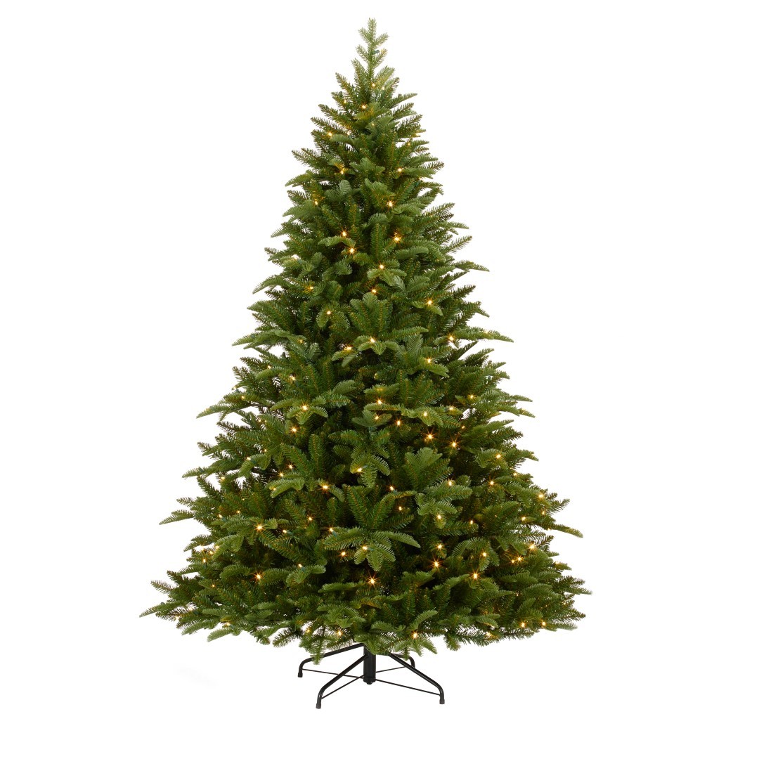 Black Box bolton kerstboom met warmwit led groen 320 lampjes tips 2980 maat in cm: 230 x 145 - GROEN