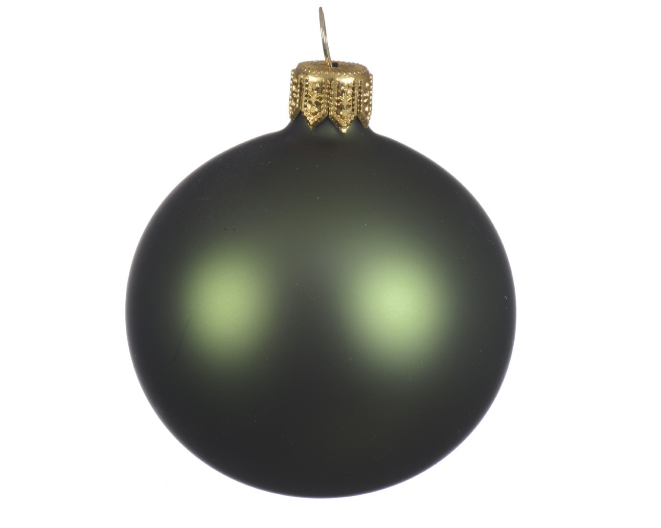 Kerstballen glas mat dia 7 cm Dennengroen - Decoris