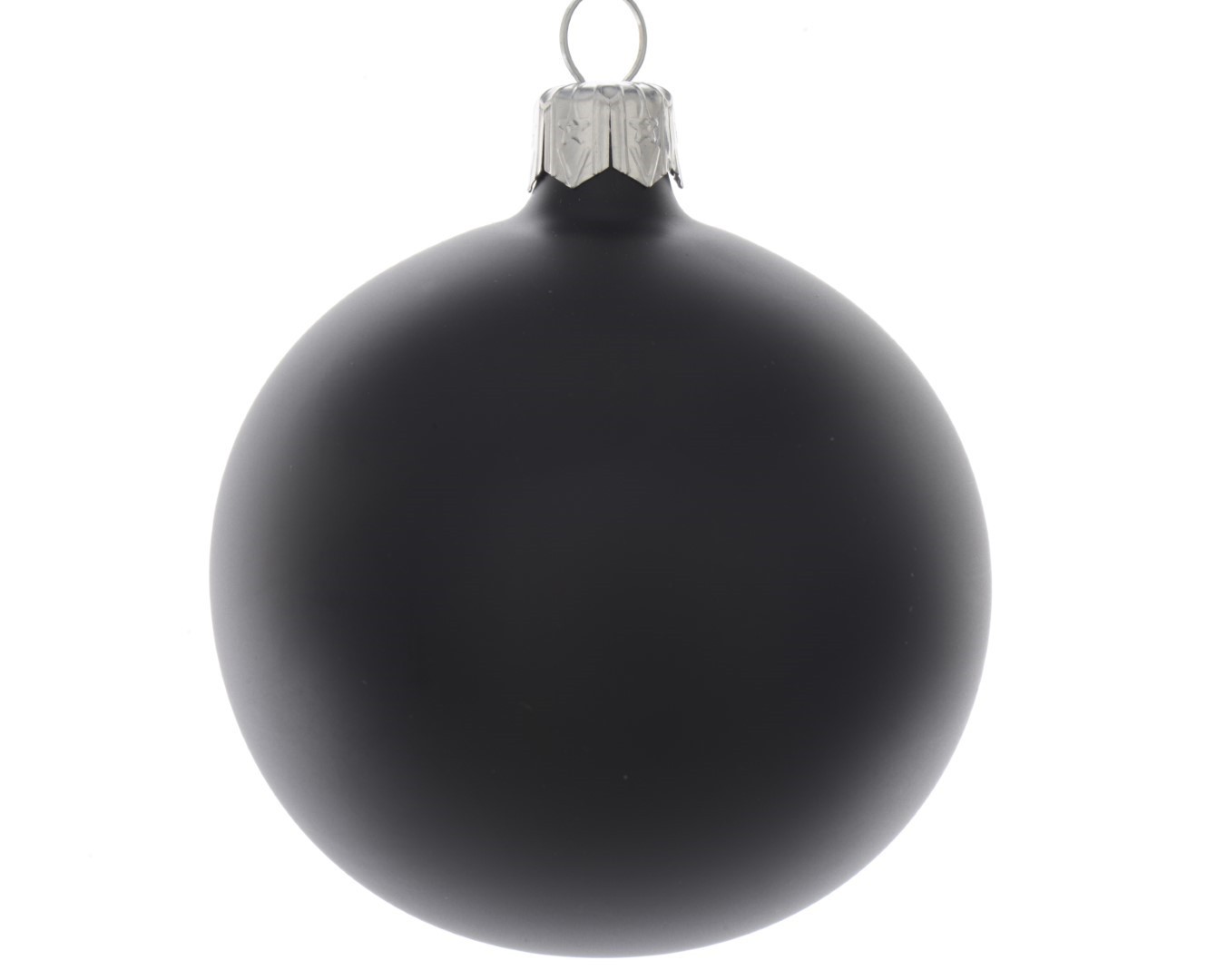 Kerstballen glas mat 10 cm zwart - Decoris