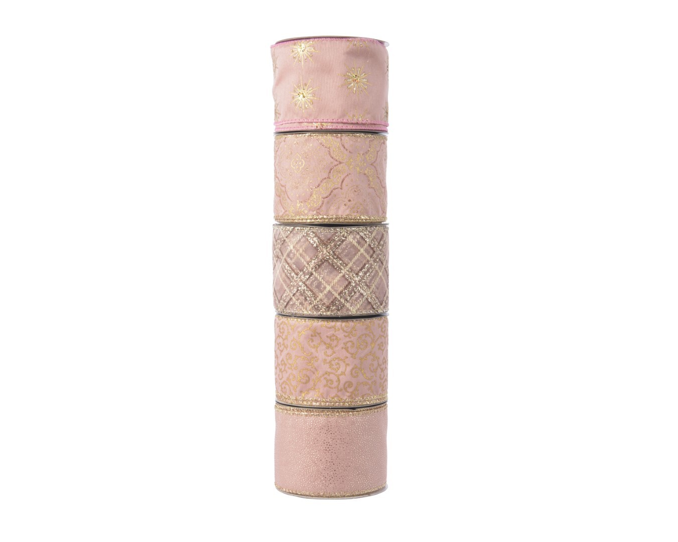 3 stuks! Lint polyester draad l270 cm en b6.3 cm roze