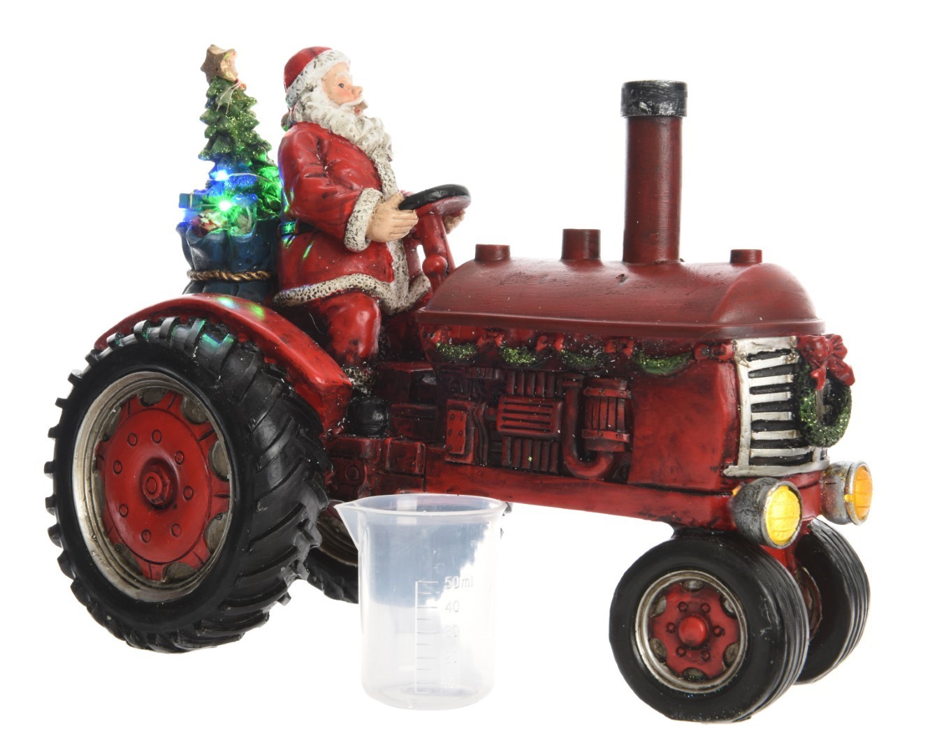 LED tractor kerstman op batterij 29x15x22 cm multi