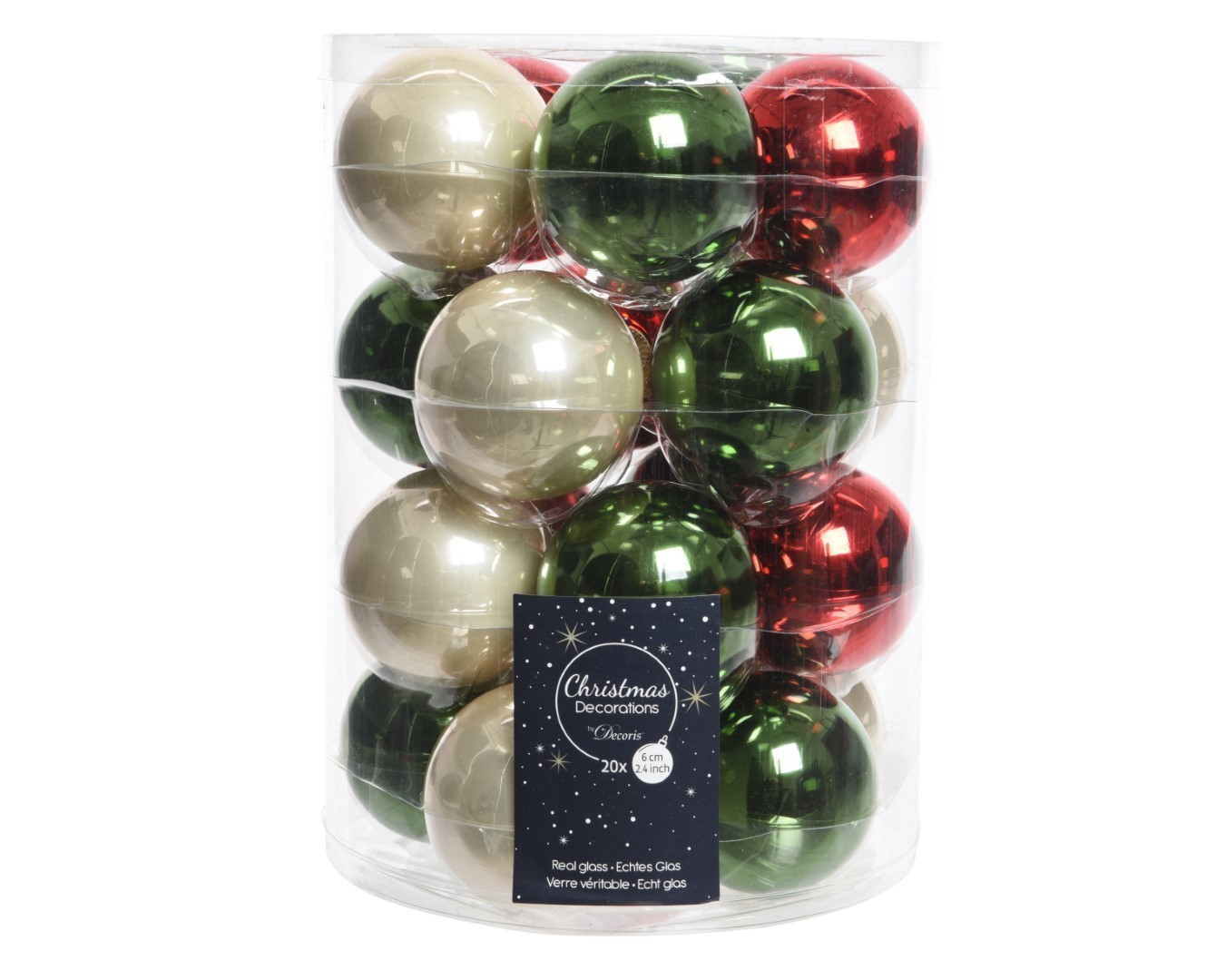 Kerstballen glas grand cafe mix dia 6 cm assortie - Decoris