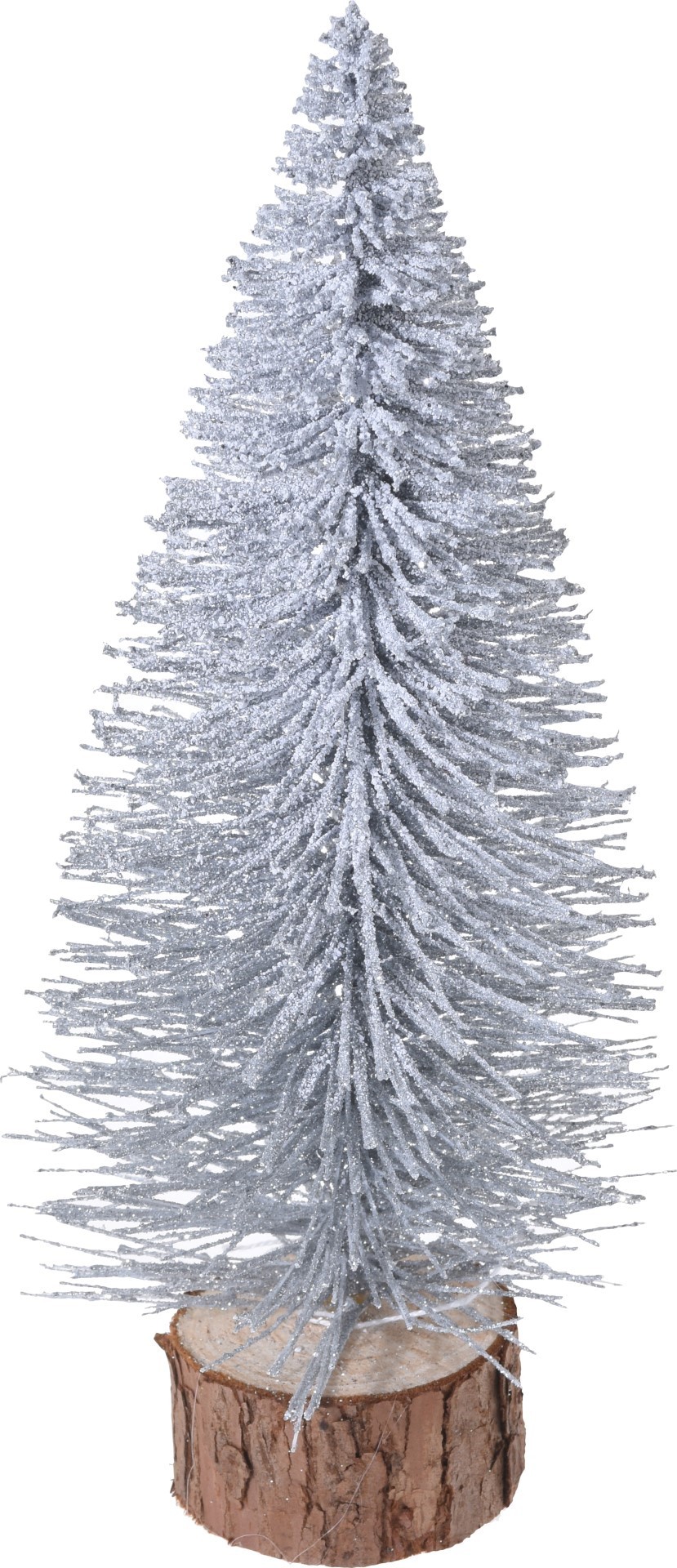 Kerstboom 25cm glitter zilver - Nampook