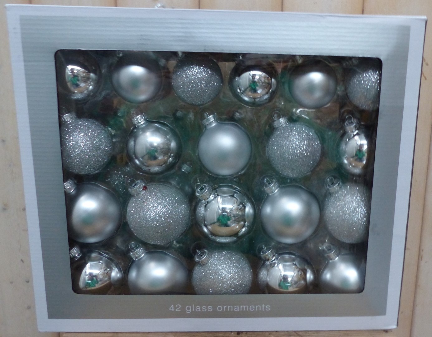 Kerstballen glas zilver - Warentuin Mix