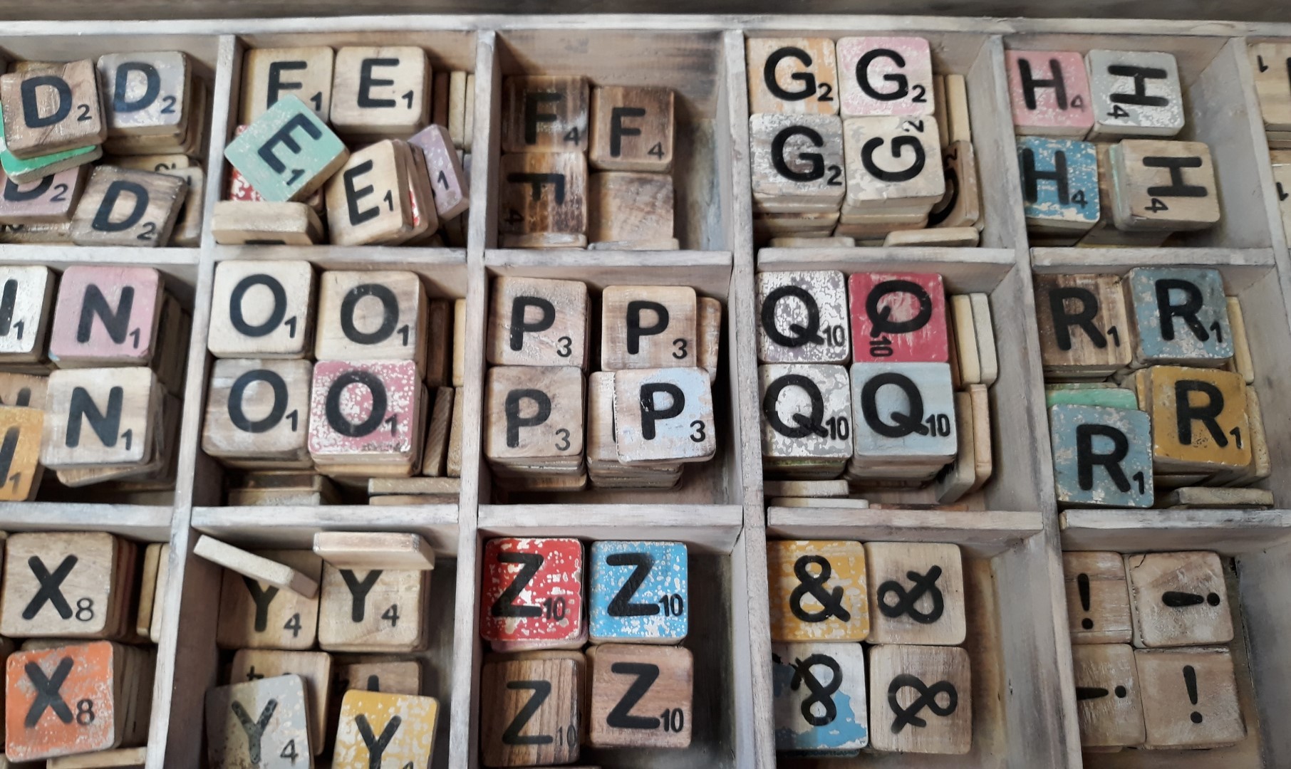 Losse Scrabble letters x10