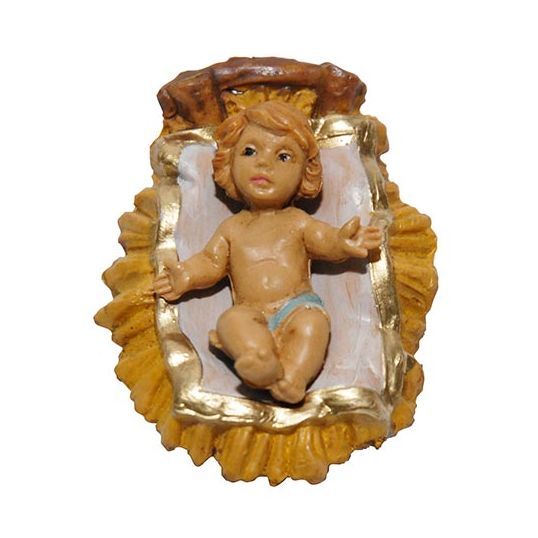 Baby jesus 10cm wood decoration lux