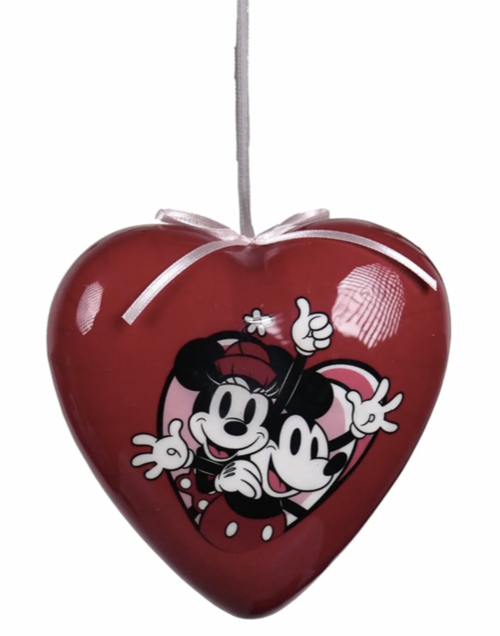 Ornament plastic h14cm hart mickey minnie - Kurt S. Adler