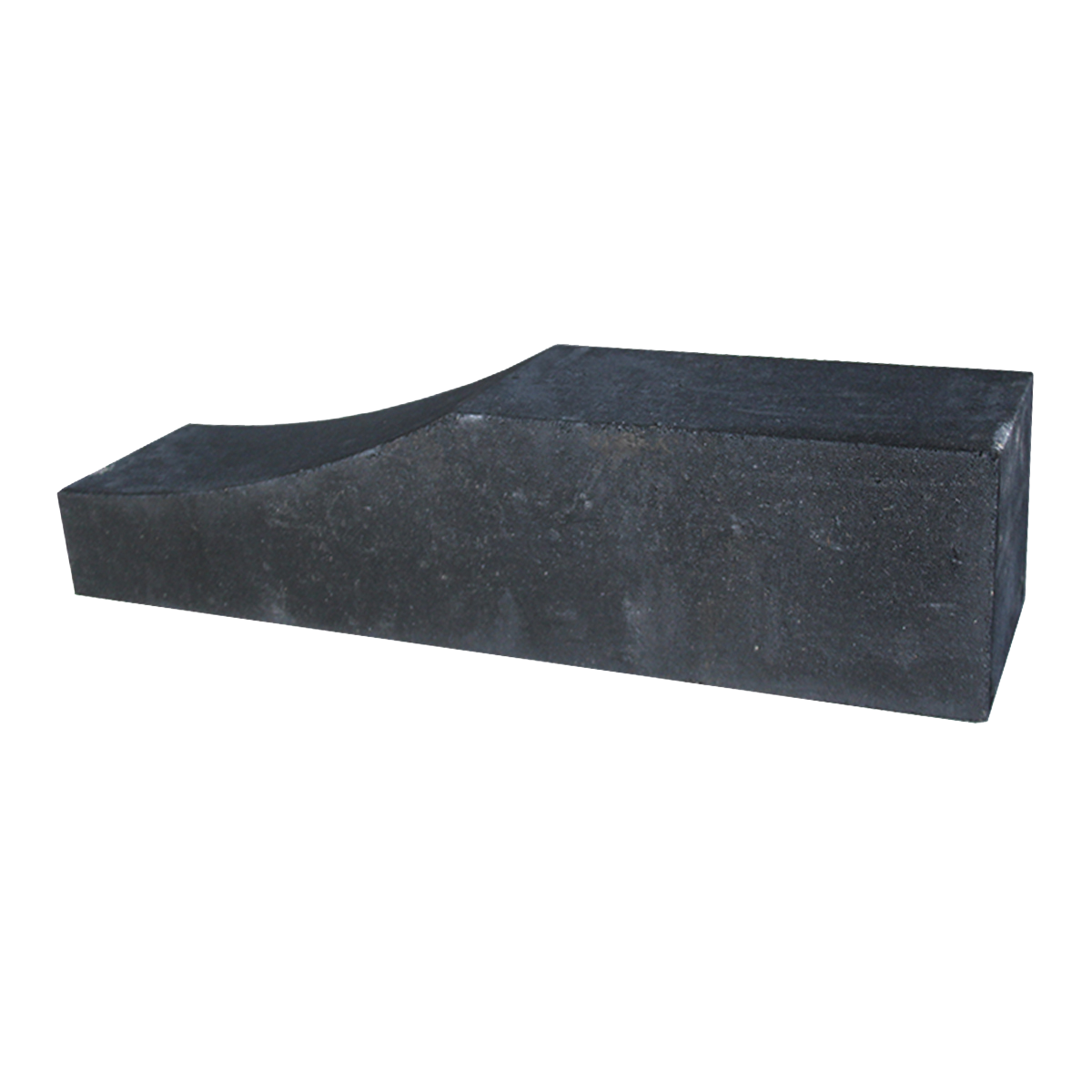 Palissade block wave 60x15x15 cm zwart