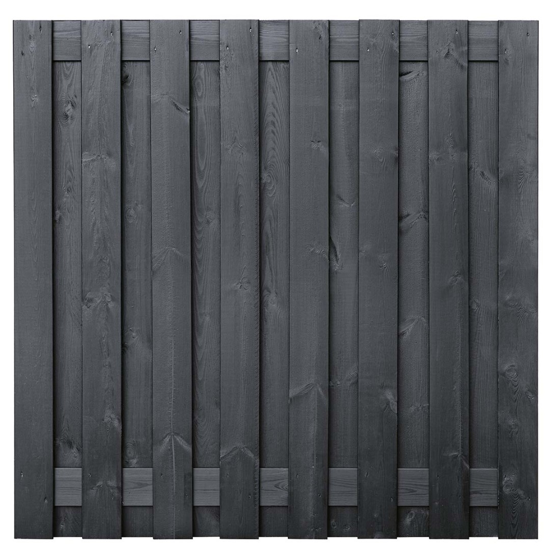 Arizona 17 planks/15mm zwart gespoten 180 x 180 cm - Gardenlux