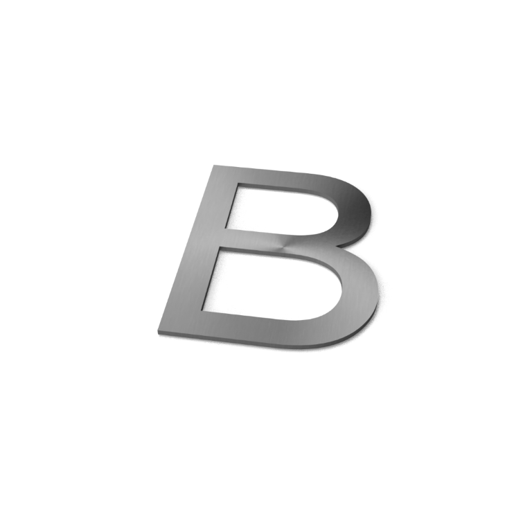 Letter B Model: Huisletter RVS