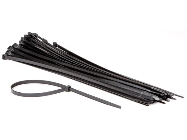 Set met nylon kabelbinders 8.8 x 500 mm zwart (50 st.)