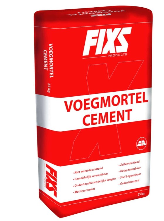 Fixs Voegmortel Cement 25kg Zand