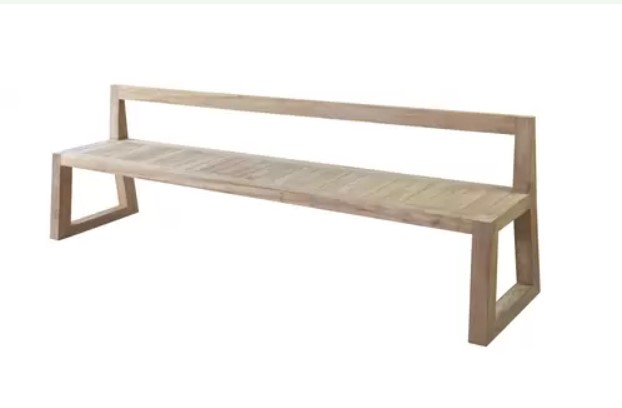 Mason bank zonder armleuning 274x58x48 cm teak