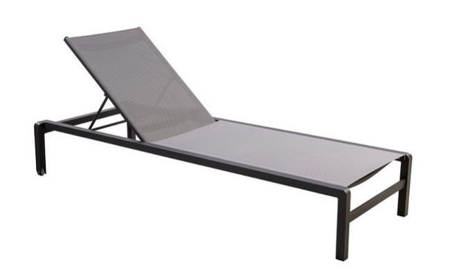 Hokan stackable lounger alu dark grey carbon textilene Yoi