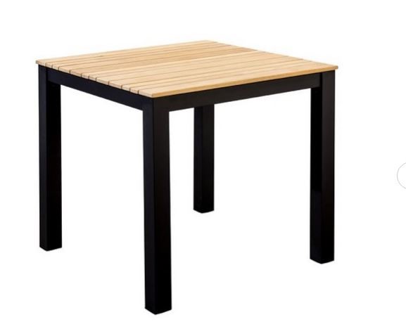 Yoi Arashi dining table 76x76cm. alu black/teak - 