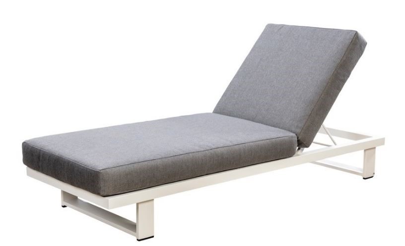 Kazoku lounger alu white mixed grey Yoi