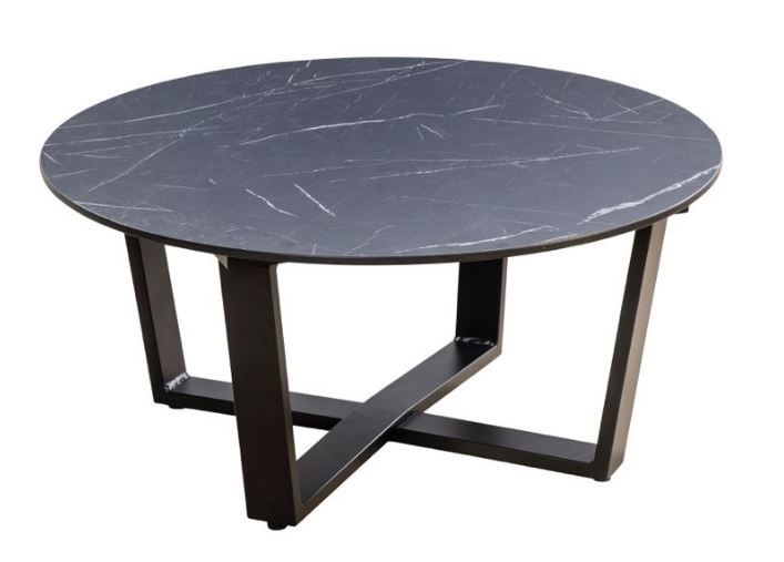 Teeburu coffee table 75x35cm. alu black/slate