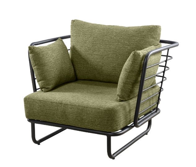 Taiyo lounge chair alu black/emerald green