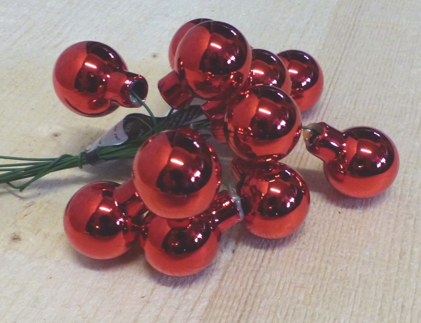 Kerstballetjes rood glas - Warentuin Mix