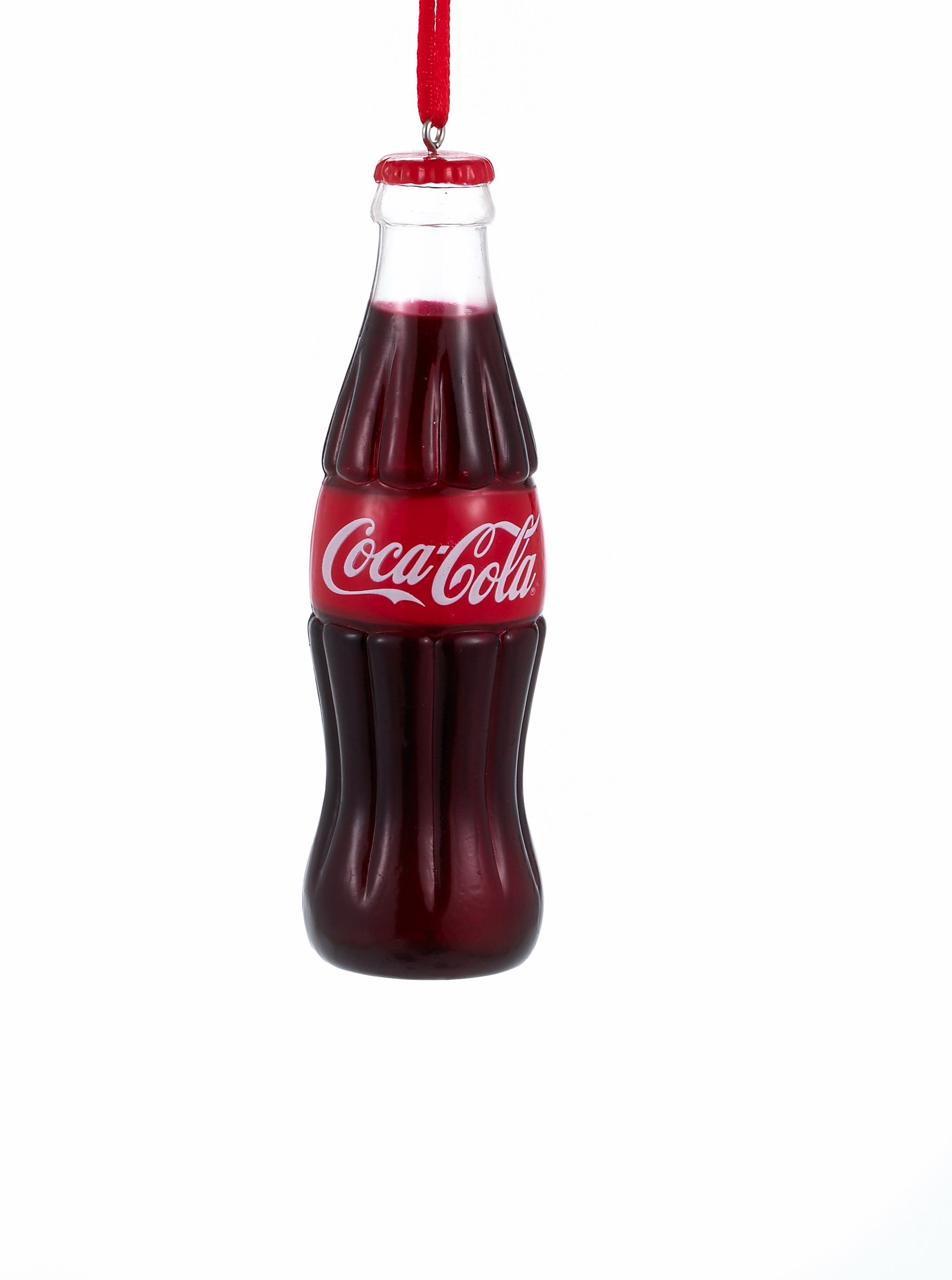 Coca Cola flesje ornament. Hoogte: 10 CM.