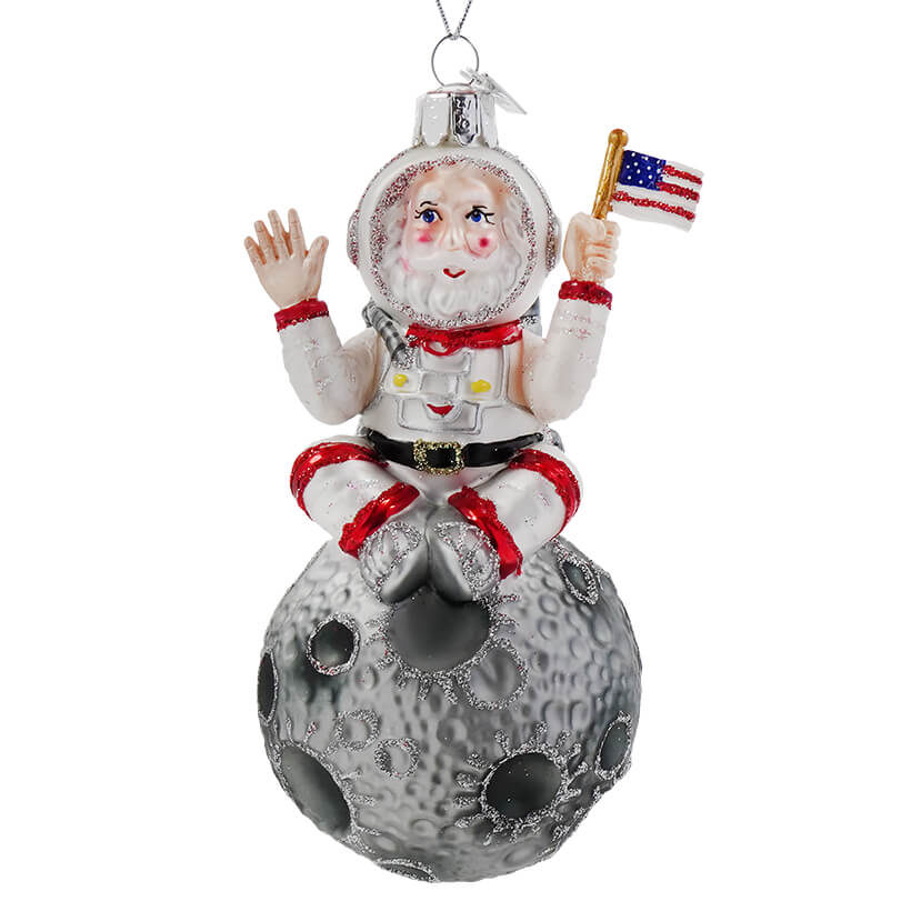 Noble Gems Astrnaut Santa On Moon 5,25 inch - Kurt S. Adler