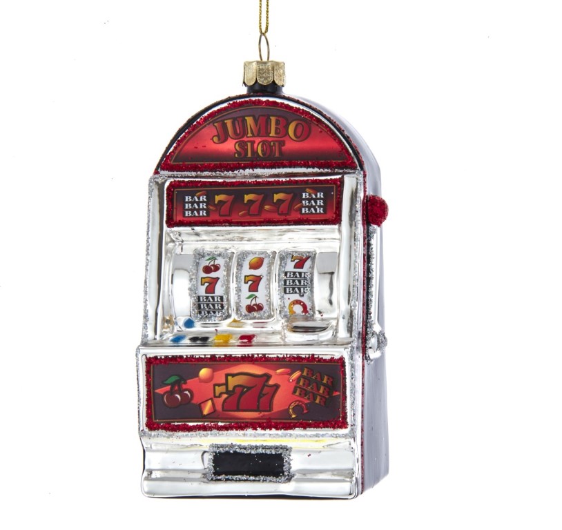 Slot Machine Glass Kerst Ornament