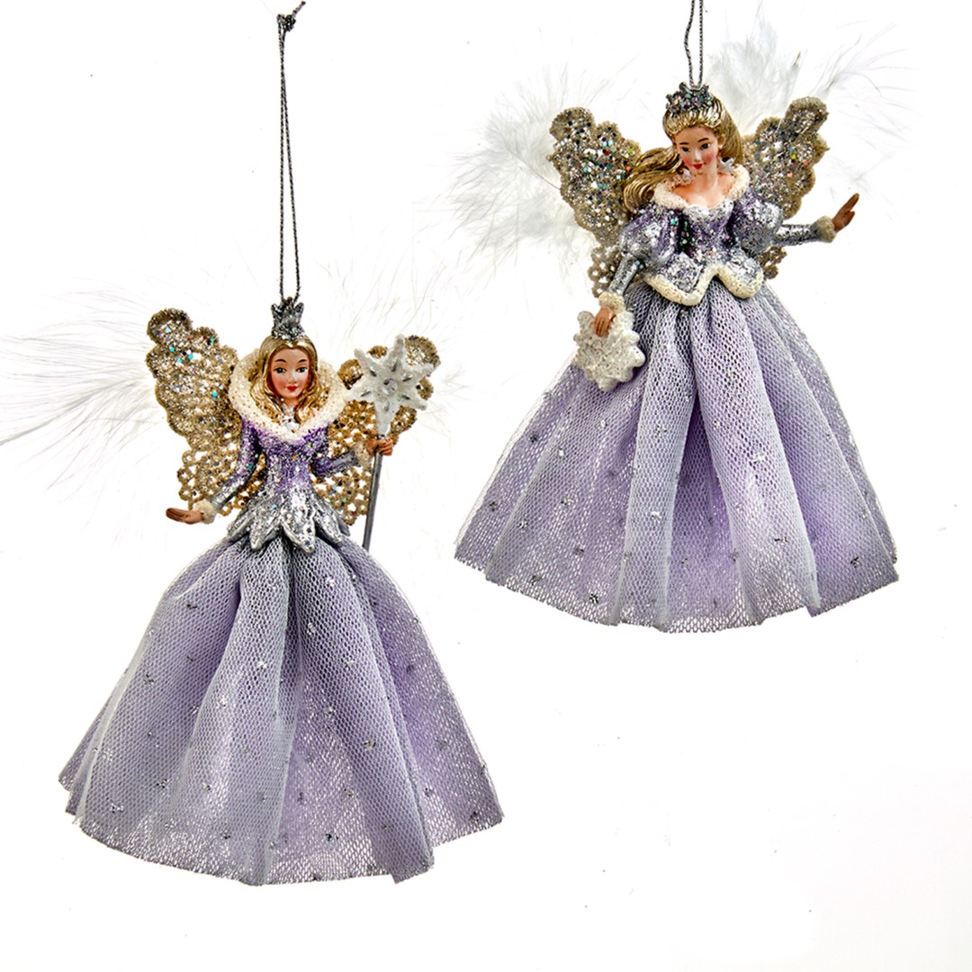 Ornament plastic lavendel fairy l14cm - Kurt S. Adler