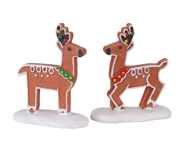 Lemax - Deer Delights, Set Of 2 - Kersthuisjes & Kerstdorpen