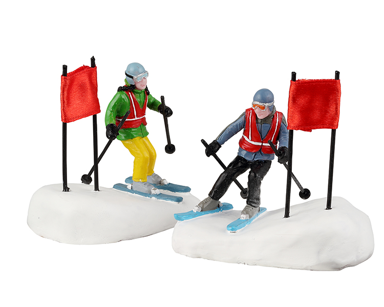 Lemax - Slalom Stars, Set Of 2 - Kersthuisjes & Kerstdorpen