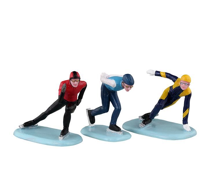 Lemax - Speed Skaters, Set Of 3 - NEW 2023