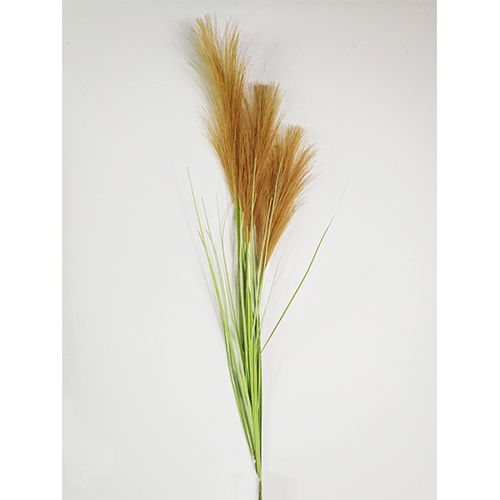 Pampas gras 80cm met blad bruin