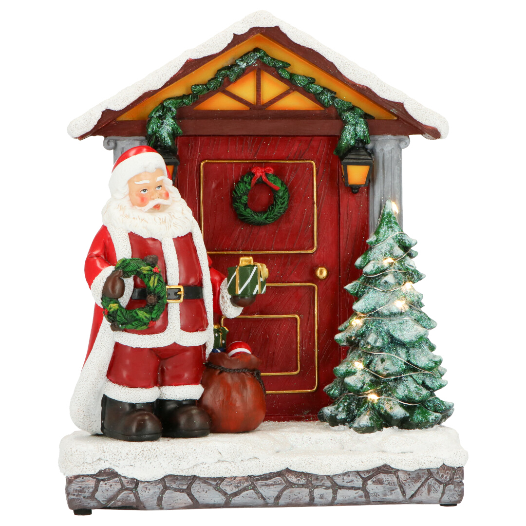 House with santa poly