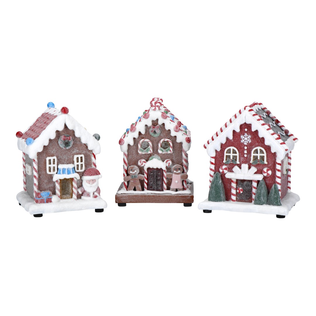 Christmas candy house 3 ass - Timstor