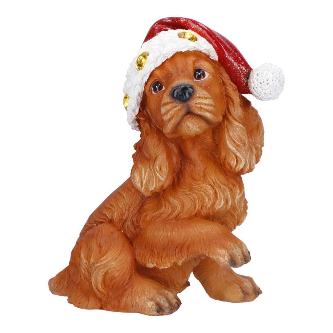 Dog with Christmas hat poly - Timstor