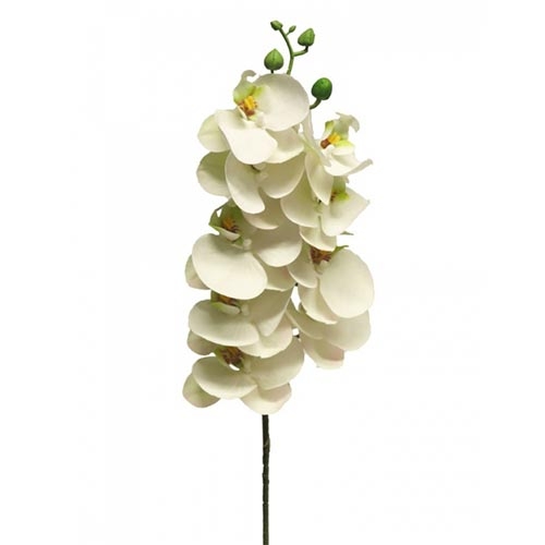 Kunst Orchidee tak 77 cm wit (real touch)