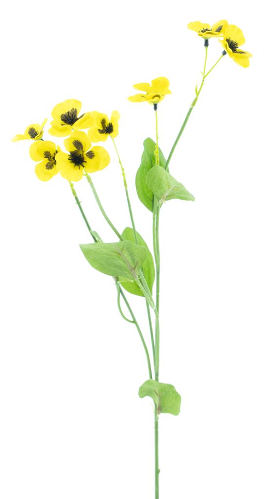 Mini pansy spray yellow 61 cm kunstbloemen