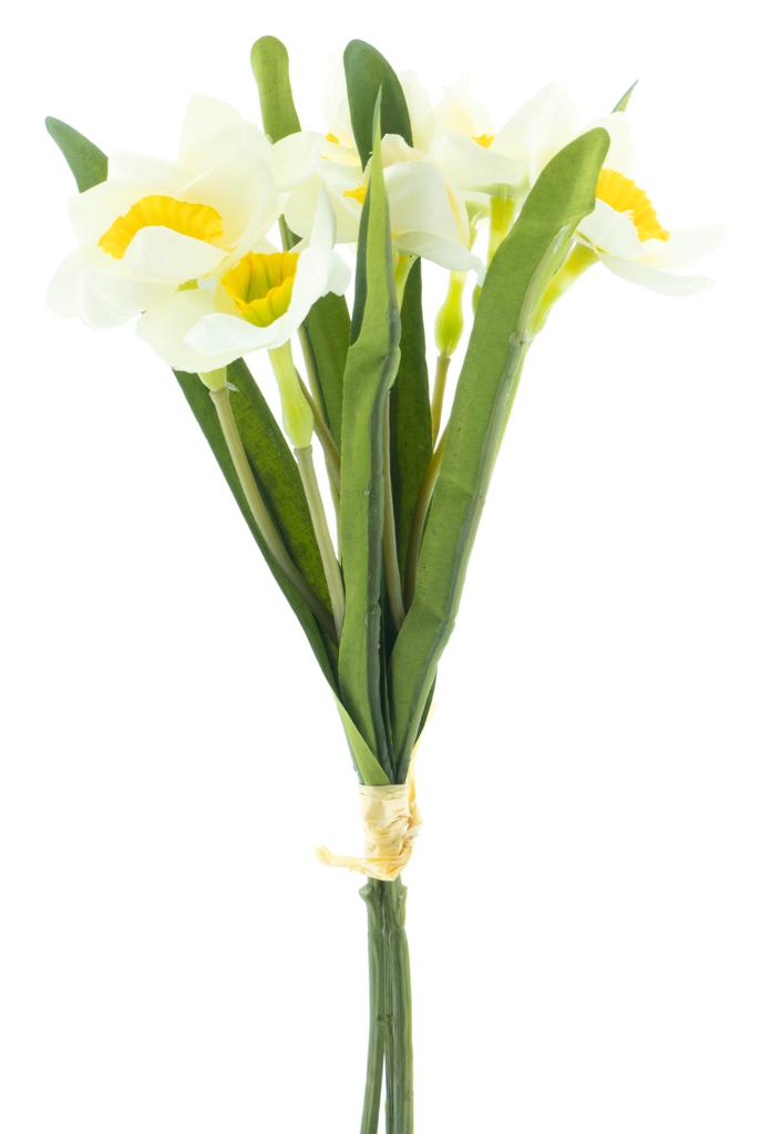 Narcissus bundle X3 green/cream 30 cm kunstbloemen