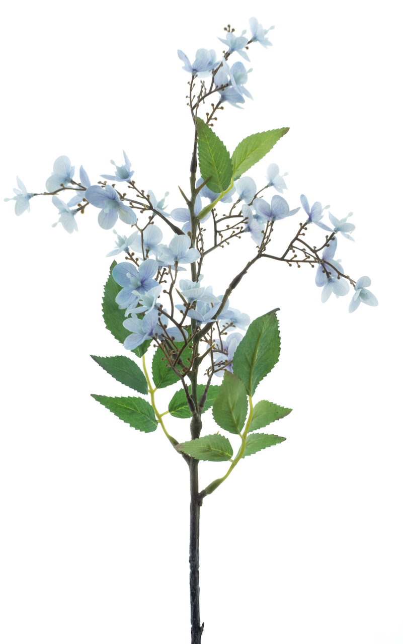 Wild rose spray blue 52 cm kunstbloem - Nova Nature