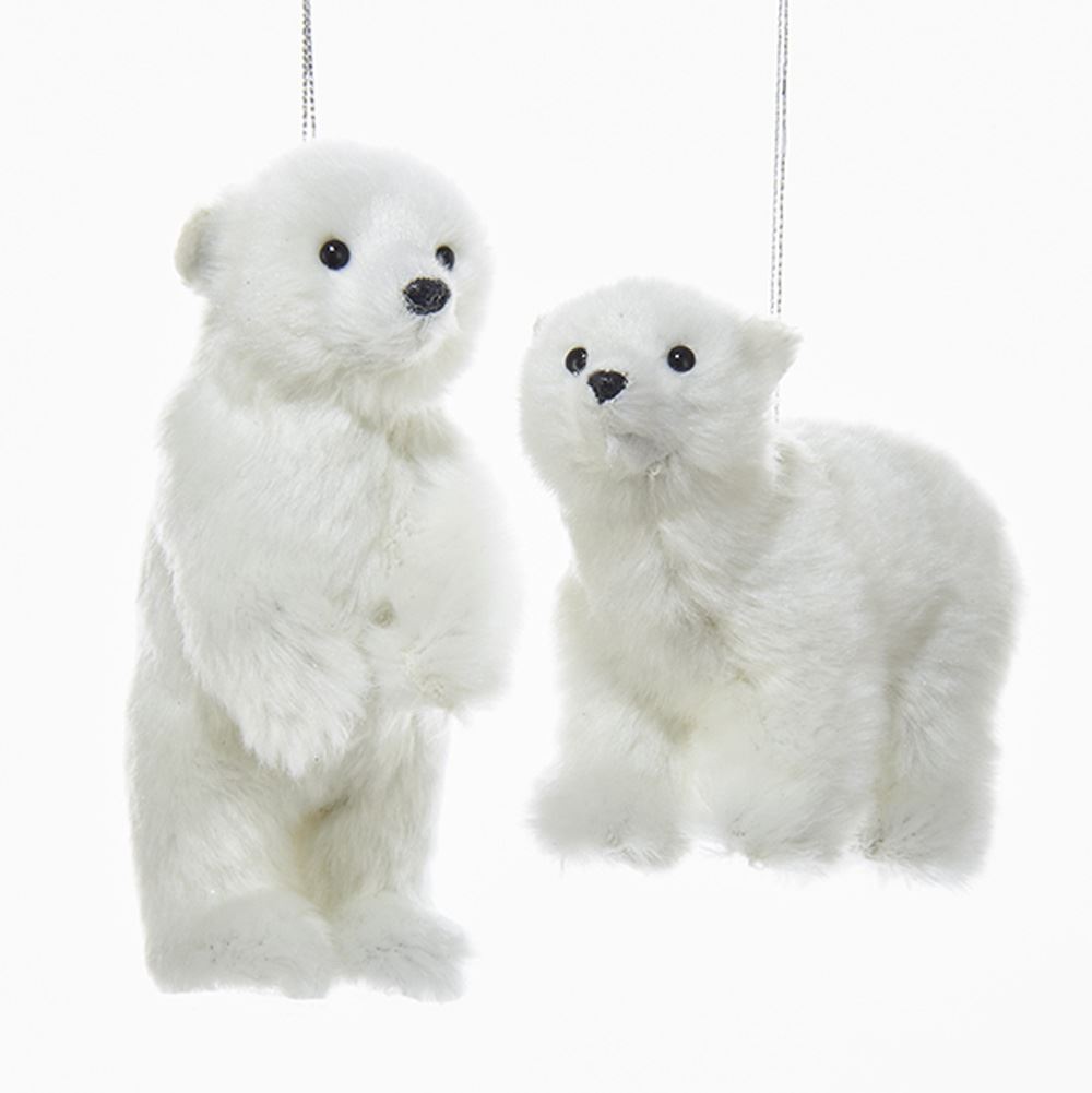 Furry Polar Bear 4 Inch - Kurt S. Adler