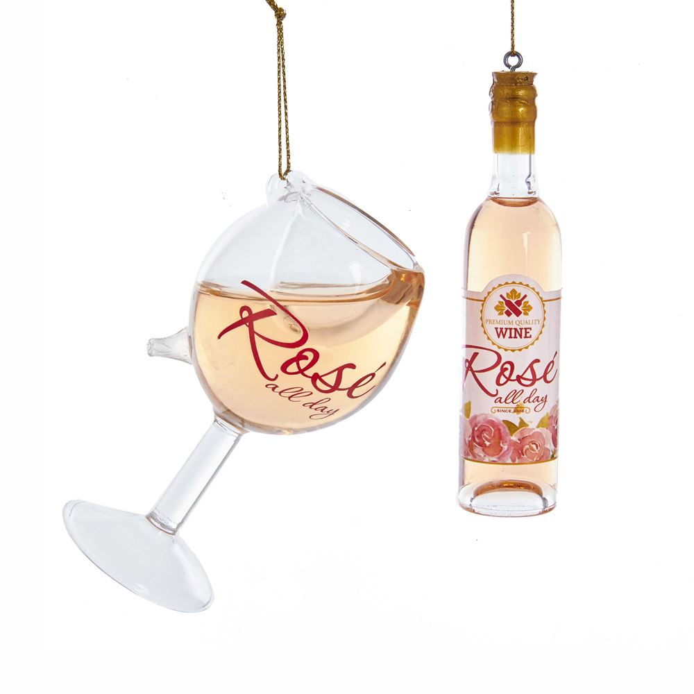 Rose Wine Bottle/Glass 4-4.5 Inch