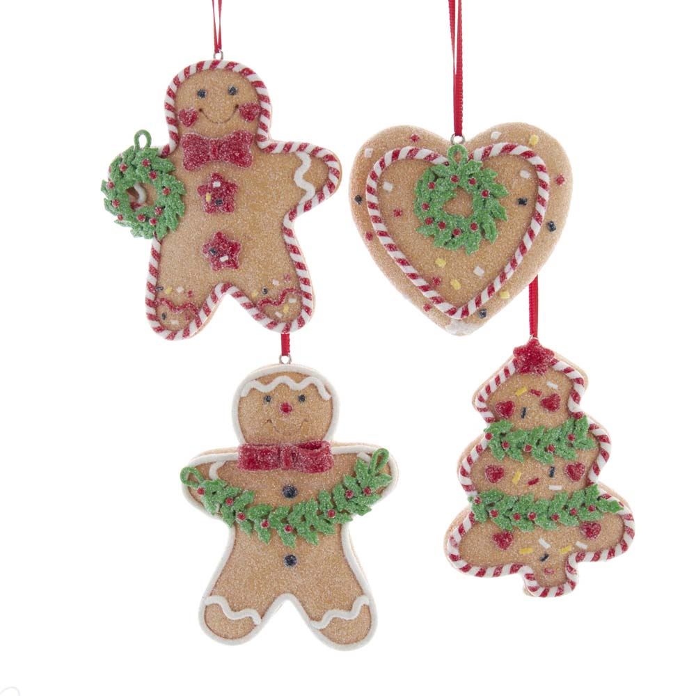 Kurt S. Adler Claydough Gingerbread With Holly 3.5 Inch - 