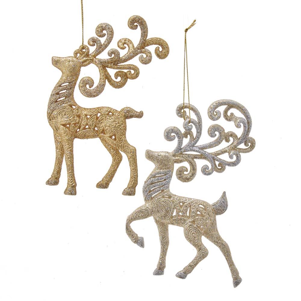 Kurt S. Adler Gold/Platinum Reindeer - 