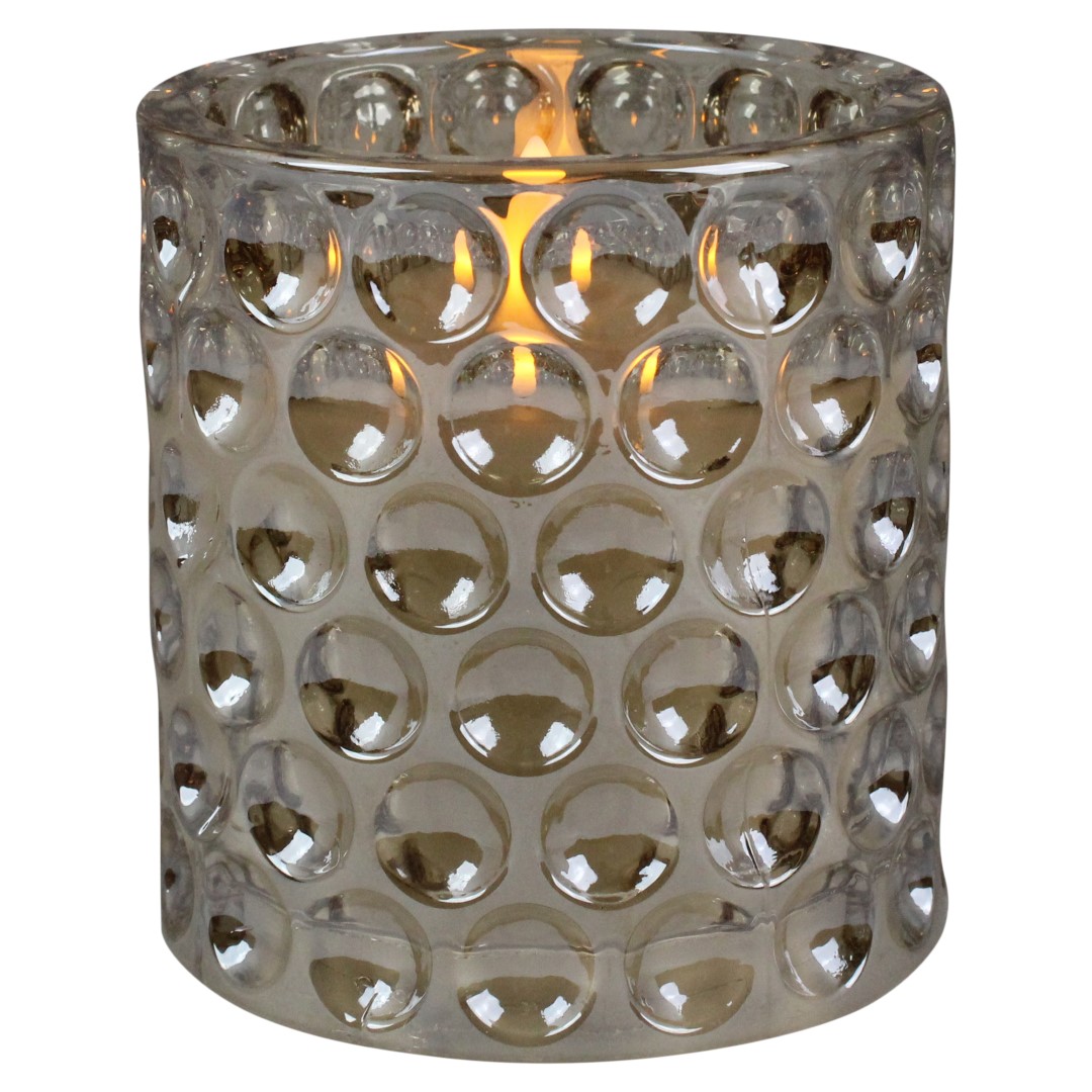 LED kaars in glas 9,6cm champagne B/O - Magic Flame